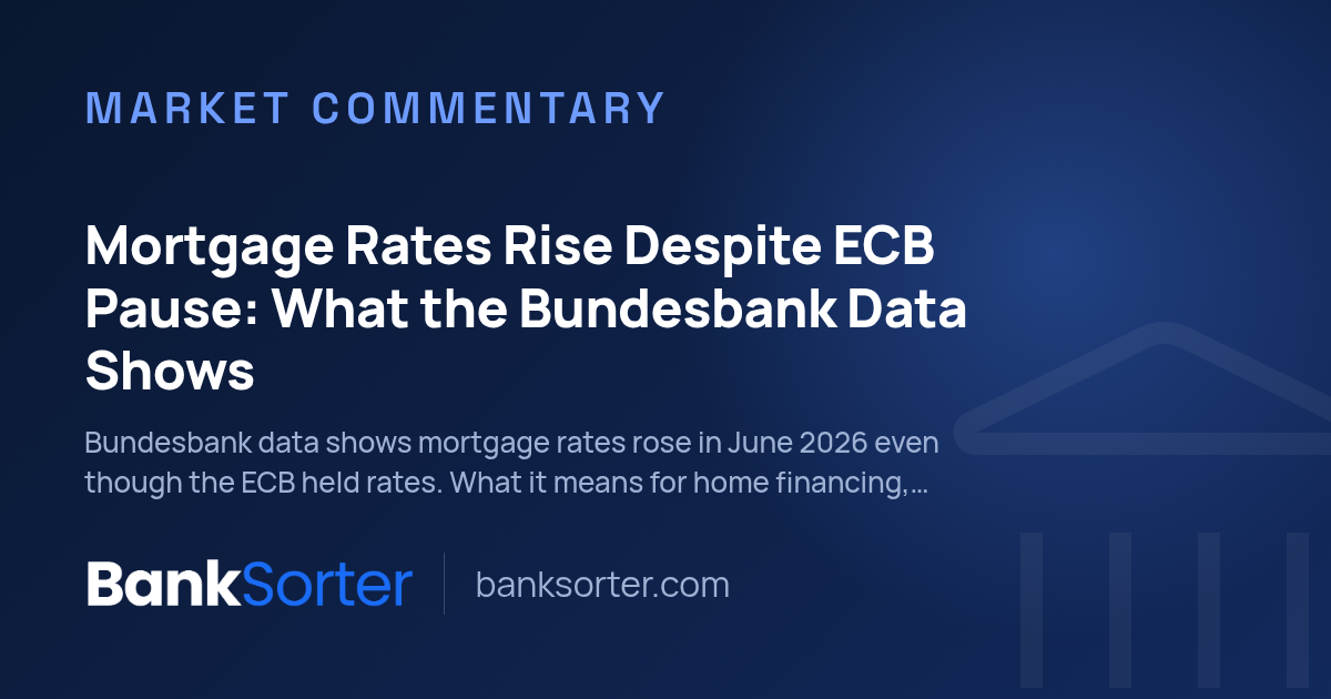 Mortgage Rates Rise Despite ECB Pause: What the Bundesbank Data Shows