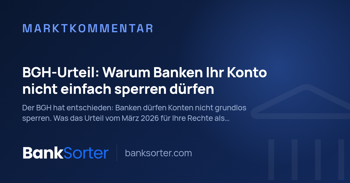 BGH-Urteil: Warum Banken Ihr Konto nicht einfach sperren dürfen