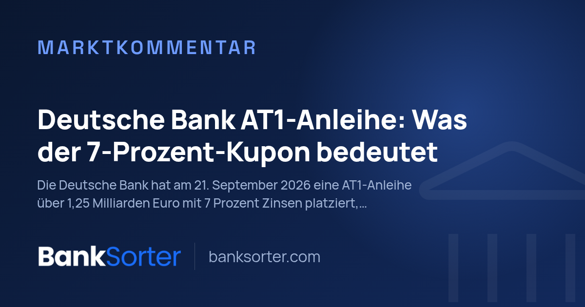 Deutsche Bank AT1-Anleihe: Was der 7-Prozent-Kupon bedeutet