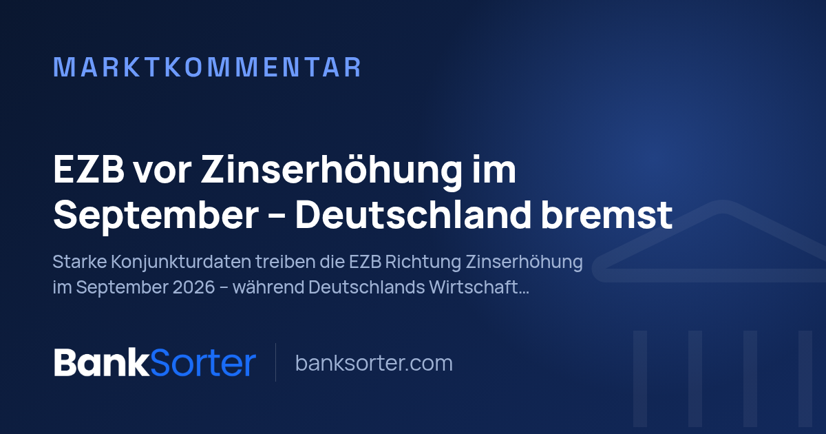 EZB vor Zinserhöhung im September – Deutschland bremst