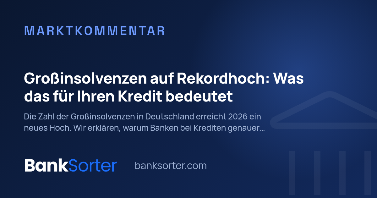 Großinsolvenzen auf Rekordhoch: Was das für Ihren Kredit bedeutet