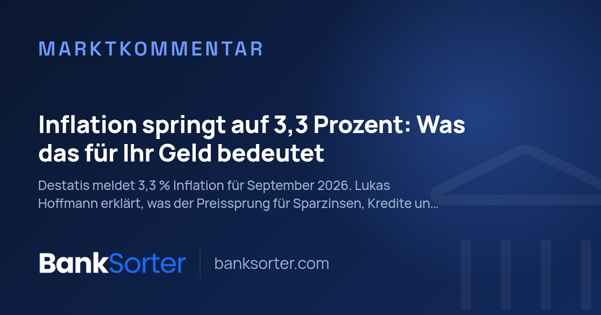 Inflation springt auf 3,3 Prozent: Was das für Ihr Geld bedeutet