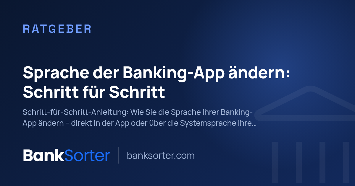 Sprache der Banking-App ändern: Schritt für Schritt
